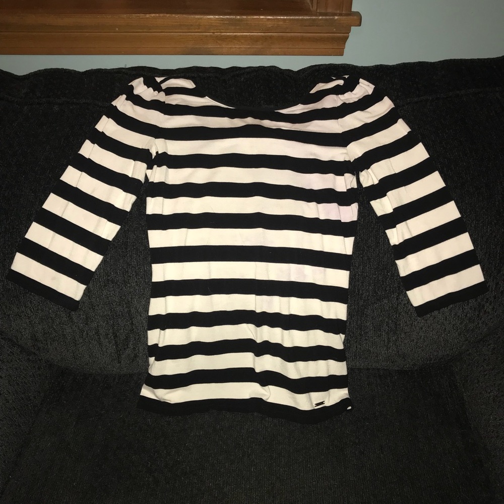 Striped top.